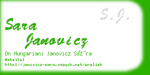 sara janovicz business card